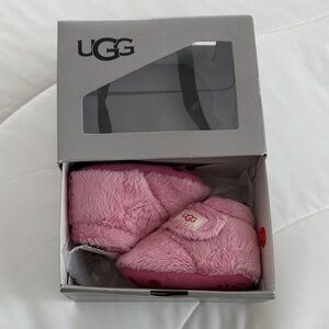 UGG Fuzzy Pink Infant Booties